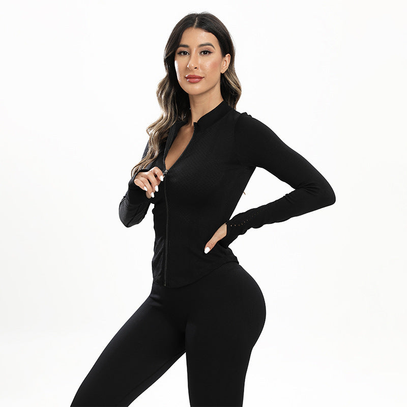 zip-up athletic bodysuit