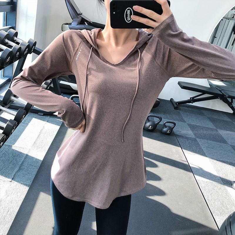 Long sleeve fitness hoodie