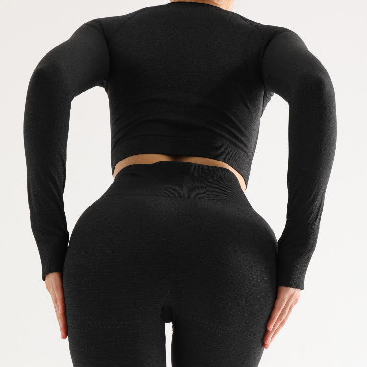 long-sleeved women's seamless yoga sportswear