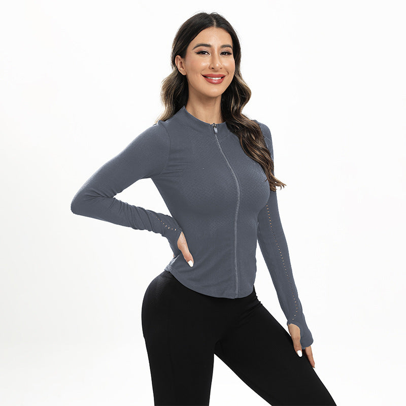 zip-up athletic bodysuit