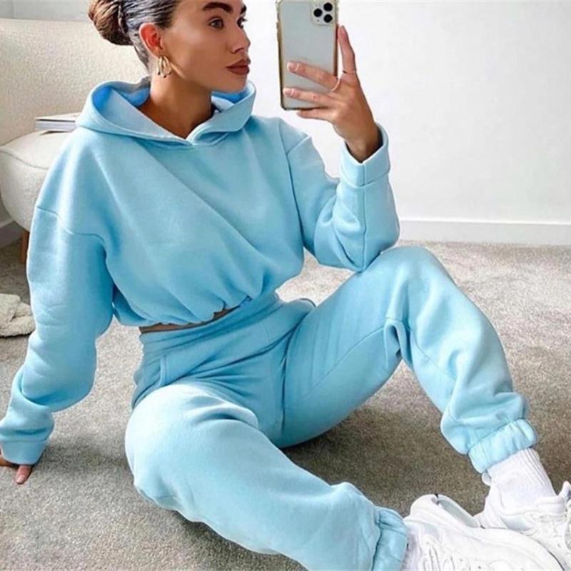 Two-piece sports hoodie set