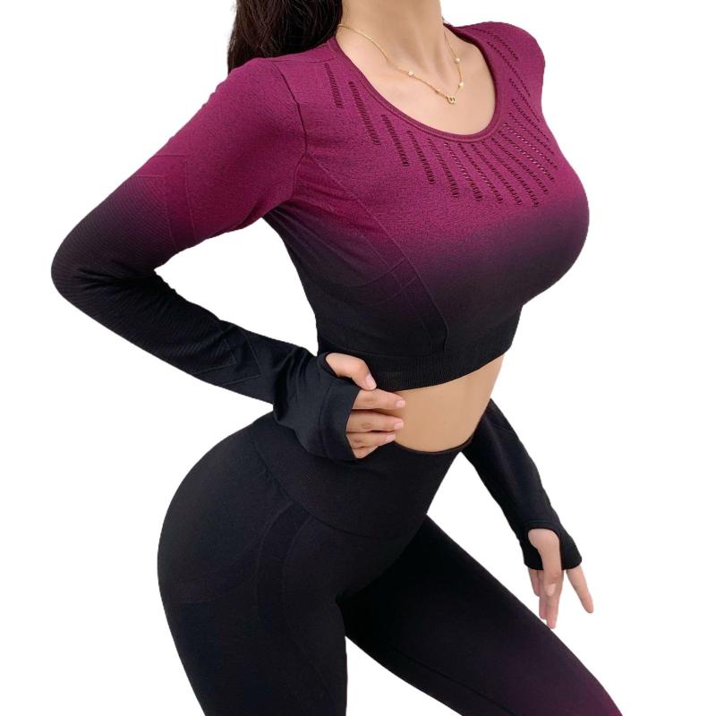 Women's yoga gym Crop top Set