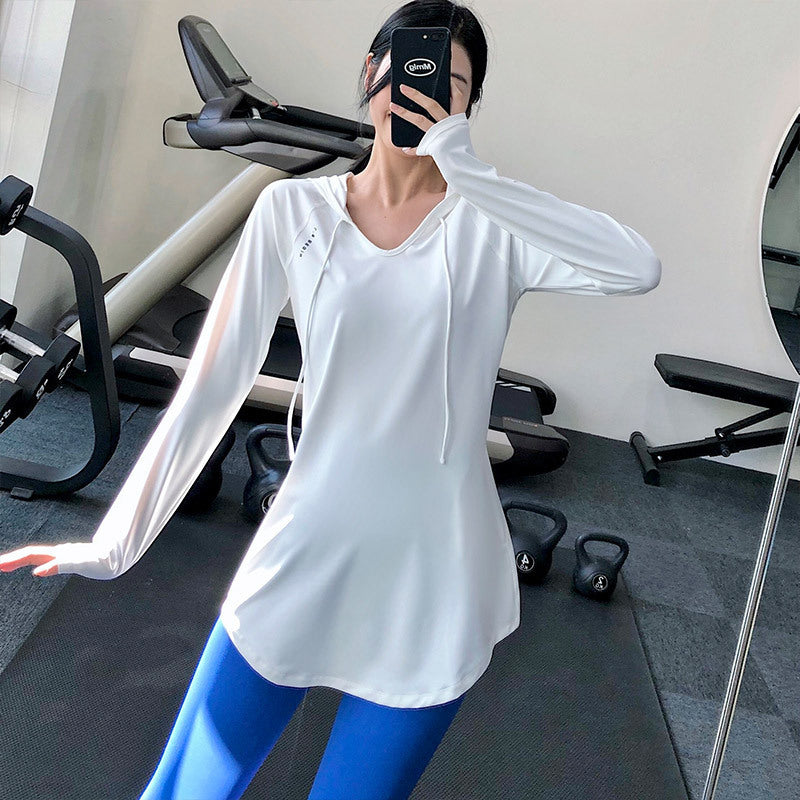 Long sleeve fitness hoodie