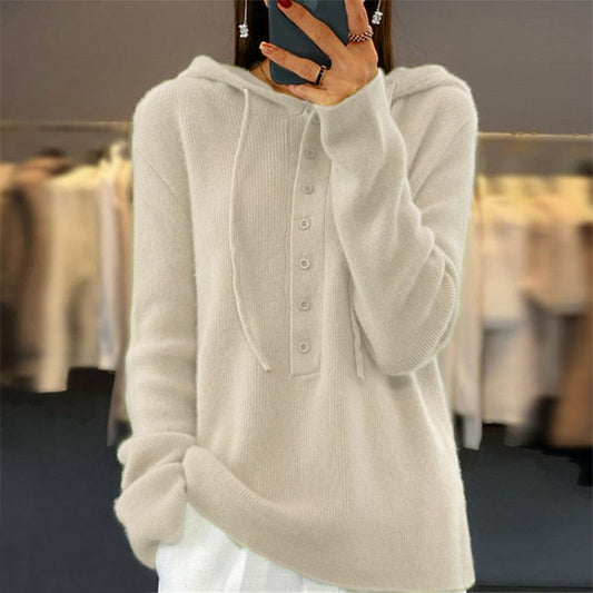 Women's long sleeve knitted sweater